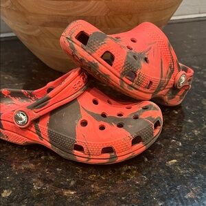 CROCS Kids Red and Black Sandals